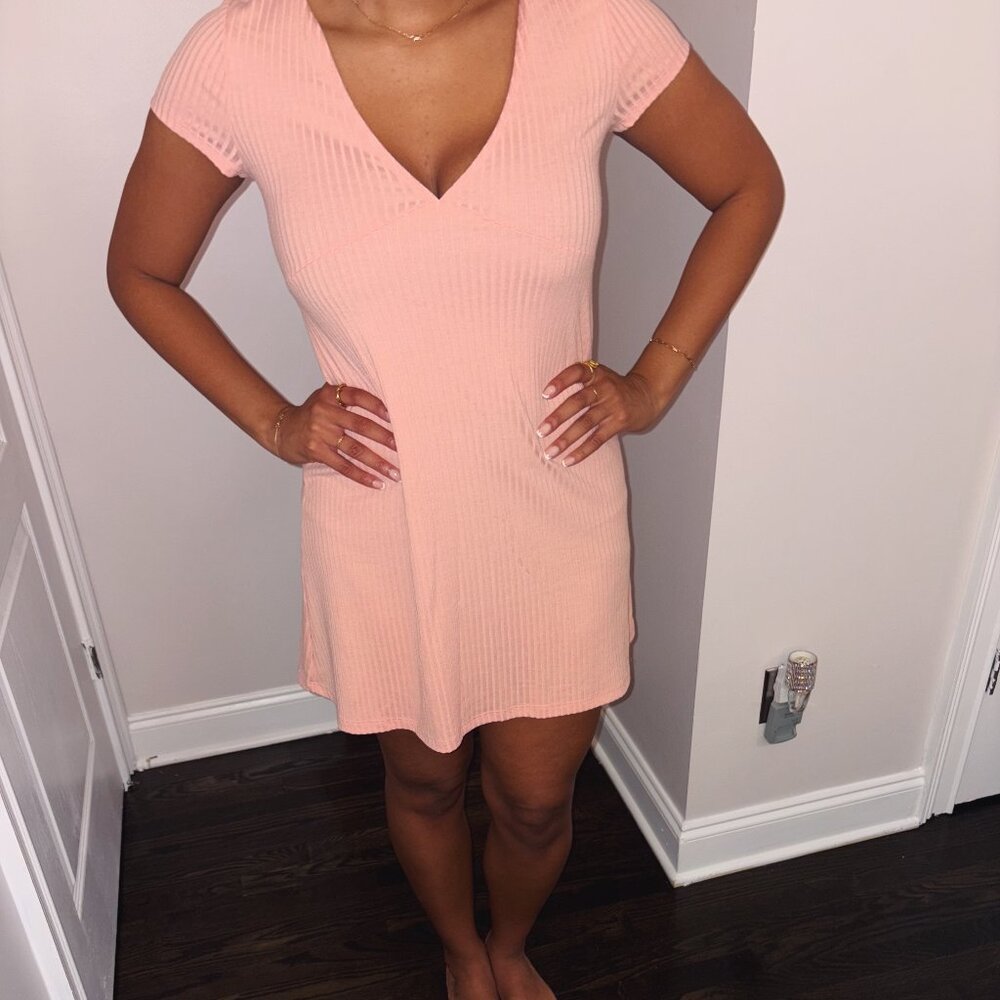 Vintage Forever 21 Peach Pink Mini Dress